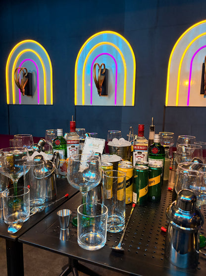 clase de coctelería + fiesta