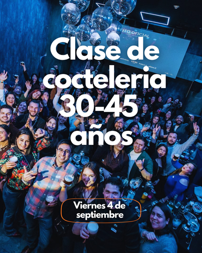 clase de coctelería + fiesta